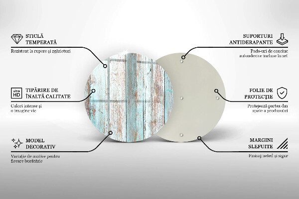 Skleněná deska do kuchyně Staré vintage desky