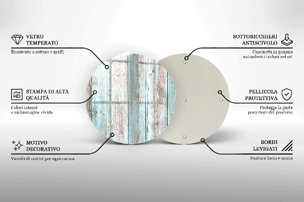 Skleněná deska do kuchyně Staré vintage desky