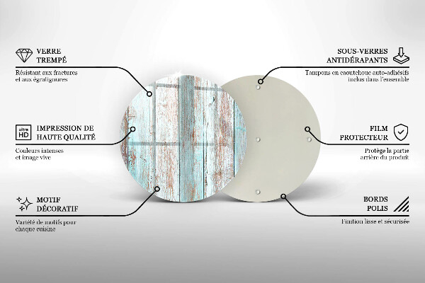 Skleněná deska do kuchyně Staré vintage desky