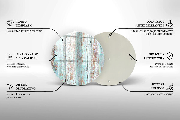 Skleněná deska do kuchyně Staré vintage desky