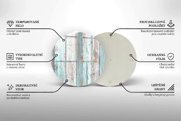 Skleněná deska do kuchyně Staré vintage desky