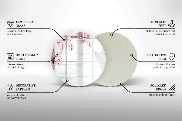 Skleněná deska do kuchyně Květiny na prknech