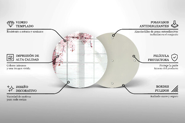Skleněná deska do kuchyně Květiny na prknech