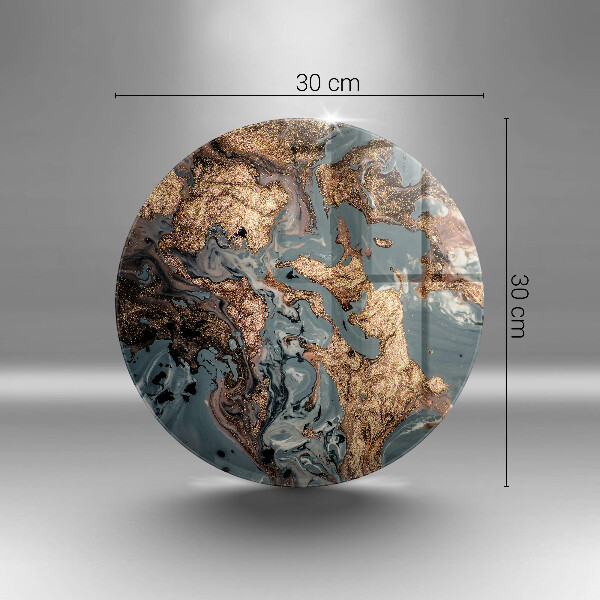 Krájecí prkénko skleněné Dekorativní kámen se zlatem