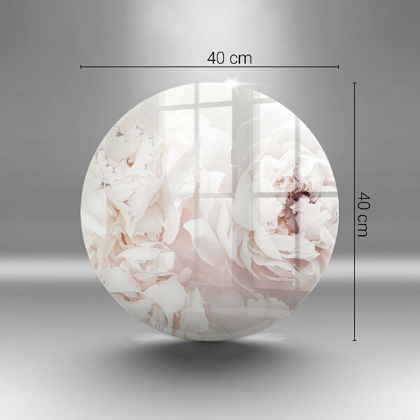 Skleněná deska do kuchyně Pastelové pivoňky