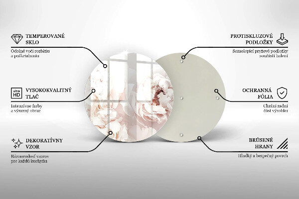 Skleněná deska do kuchyně Pastelové pivoňky