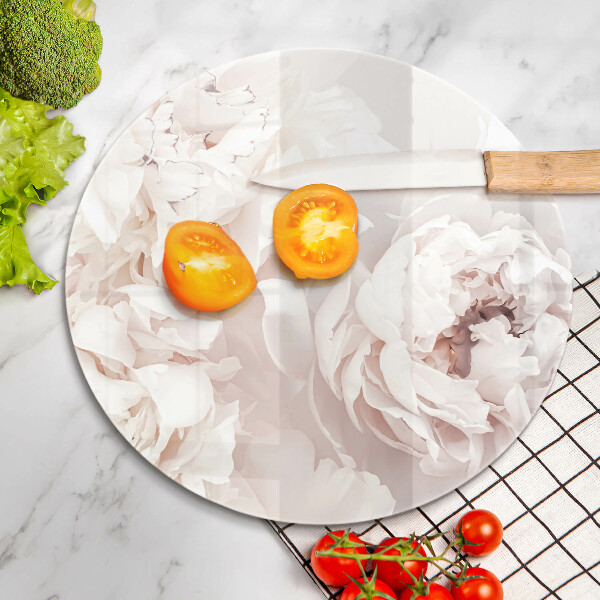 Skleněná deska do kuchyně Pastelové pivoňky