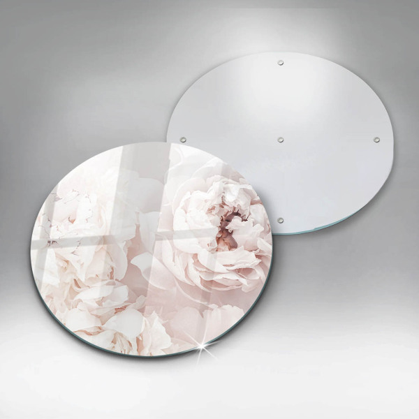 Skleněná deska do kuchyně Pastelové pivoňky