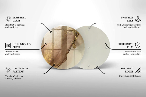 Skleněná deska do kuchyně Zlatá abstrakce