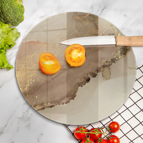 Skleněná deska do kuchyně Zlatá abstrakce