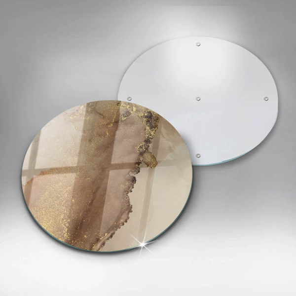 Skleněná deska do kuchyně Zlatá abstrakce