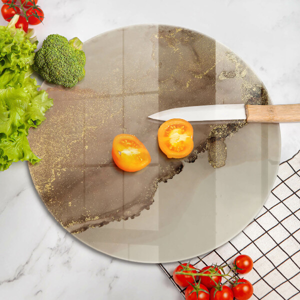 Skleněná deska do kuchyně Zlatá abstrakce