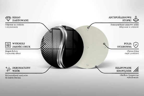 Krájecí prkénko skleněné Kovová konstrukce