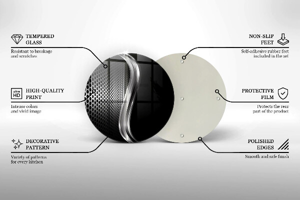 Krájecí prkénko skleněné Kovová konstrukce