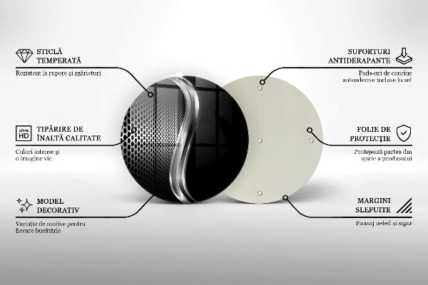 Krájecí prkénko skleněné Kovová konstrukce