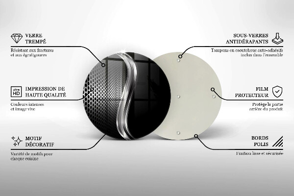 Krájecí prkénko skleněné Kovová konstrukce
