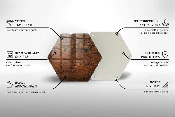 Skleněná krájecí deska Deska z tmavého dřeva