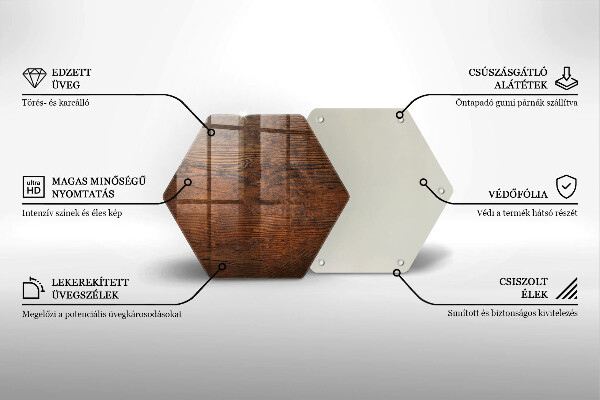 Skleněná krájecí deska Deska z tmavého dřeva