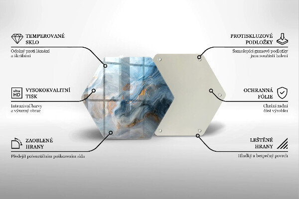 Skleněná krájecí deska Textura mramoru