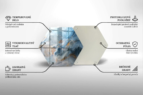 Skleněná krájecí deska Textura mramoru