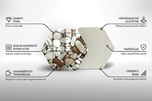 Skleněná deska do kuchyně Malé kameny pozadí