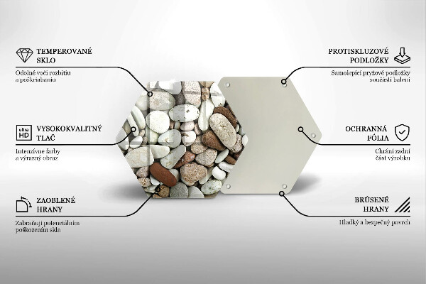 Skleněná deska do kuchyně Malé kameny pozadí