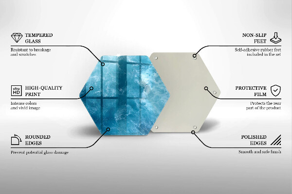 Skleněná deska do kuchyně Modrá voda