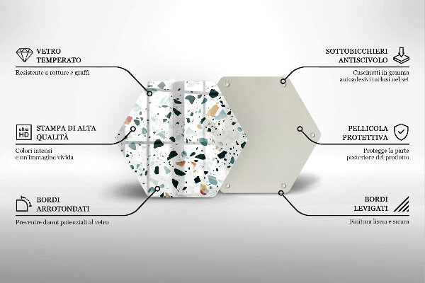 Skleněné krájecí prkénko Lehká kamenina