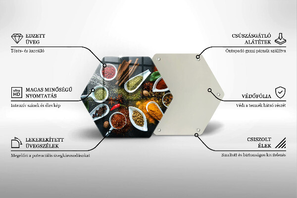 Skleněná deska do kuchyně Kuchyňské koření