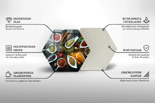 Skleněná deska do kuchyně Kuchyňské koření