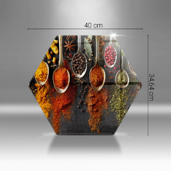 Skleněná krájecí deska Lžíce s kořením