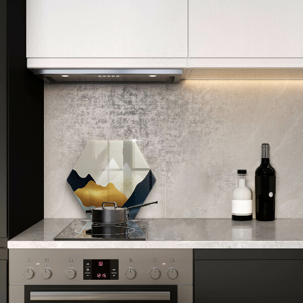 Skleněná deska do kuchyně Abstraktní hory