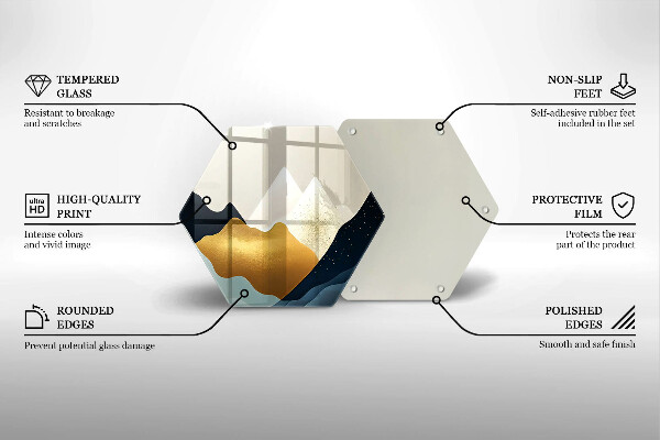 Skleněná deska do kuchyně Abstraktní hory