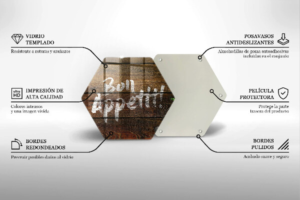 Skleněná deska do kuchyně Nápisové tabule bon appetit