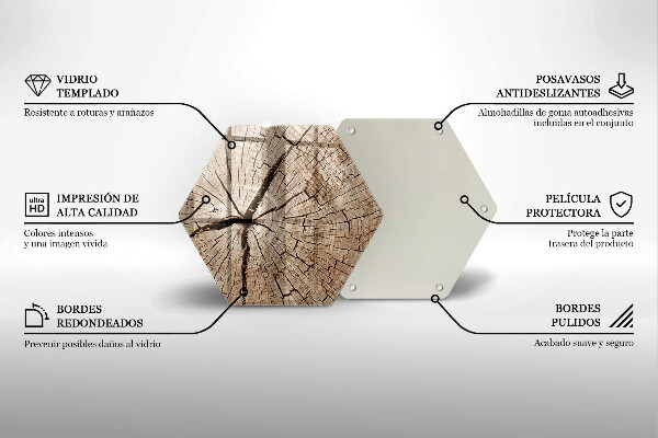 Skleněná deska do kuchyně Průřez stromem