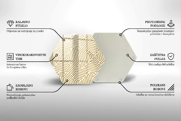 Skleněná deska do kuchyně Geometrické čáry
