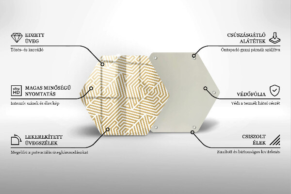 Skleněná deska do kuchyně Geometrické čáry