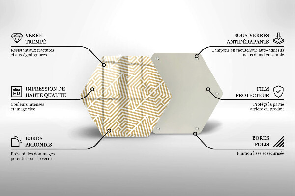 Skleněná deska do kuchyně Geometrické čáry