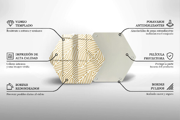 Skleněná deska do kuchyně Geometrické čáry