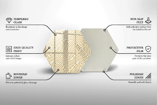 Skleněná deska do kuchyně Geometrické čáry