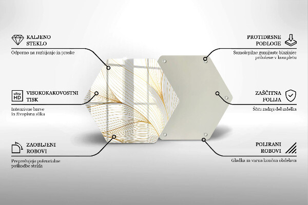 Skleněná deska do kuchyně Moderní čáry vzor