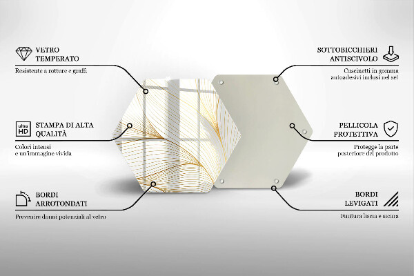 Skleněná deska do kuchyně Moderní čáry vzor