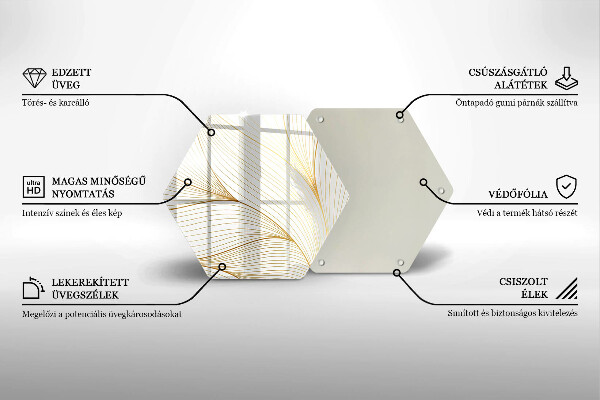 Skleněná deska do kuchyně Moderní čáry vzor