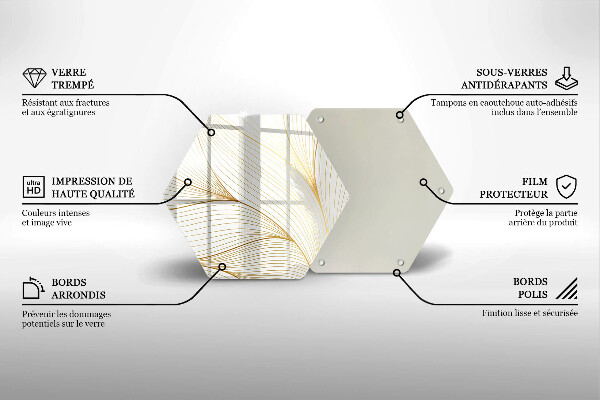 Skleněná deska do kuchyně Moderní čáry vzor