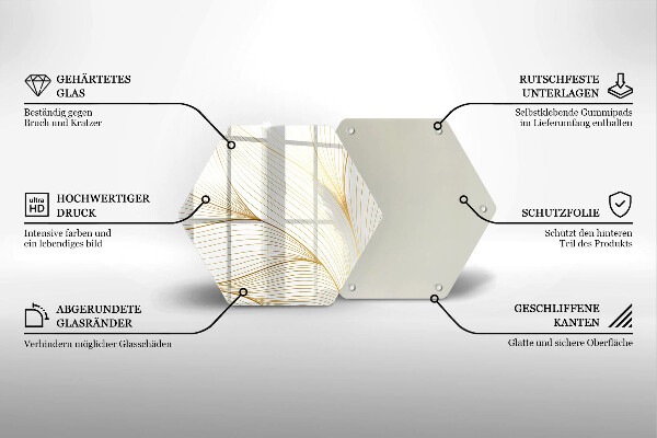 Skleněná deska do kuchyně Moderní čáry vzor