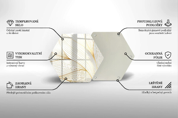 Skleněná deska do kuchyně Moderní čáry vzor