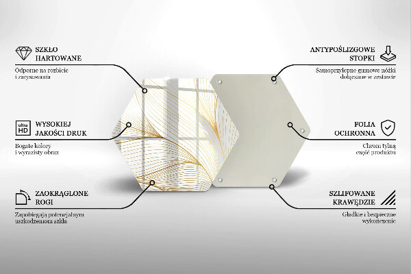 Skleněná deska do kuchyně Moderní čáry vzor