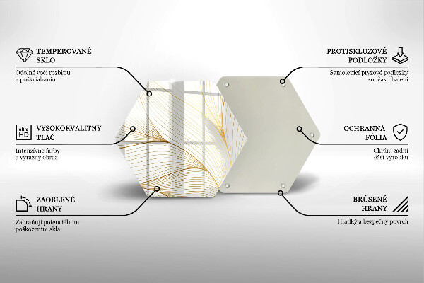 Skleněná deska do kuchyně Moderní čáry vzor