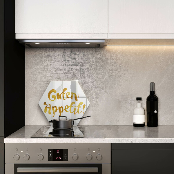 Skleněná krájecí deska Nápis guten appetit!