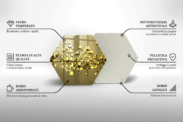 Skleněná deska do kuchyně Abstraktní 3d geometrie